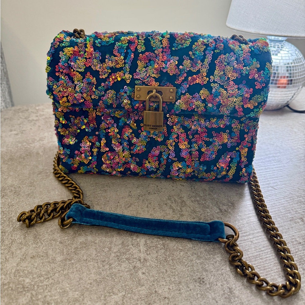 Kurt Geiger London Medium Brixton Sequins Shoulder Multicolor Bag